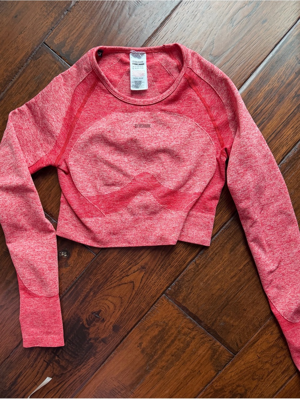 Gymshark Red Flex Long Sleeve Crop Top